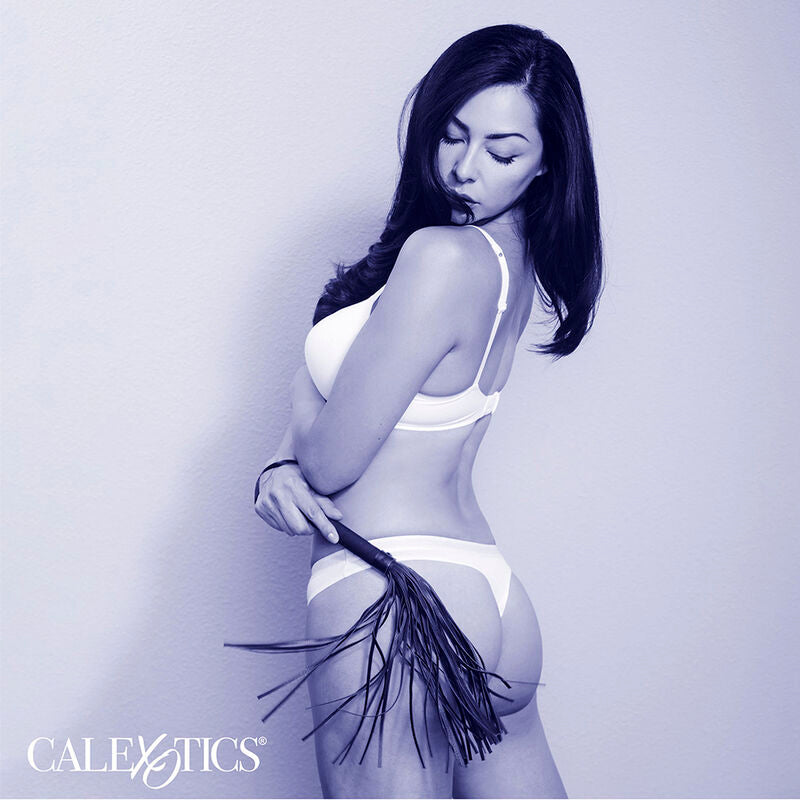 CalExotics Nocturnal Flogger - Azotador de Cuero Negro