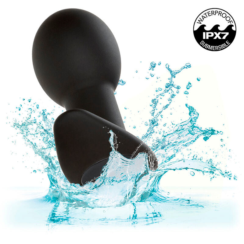 CalExotics Rock Bottom Anal Plug 10 Vibraciones Silicona Negro