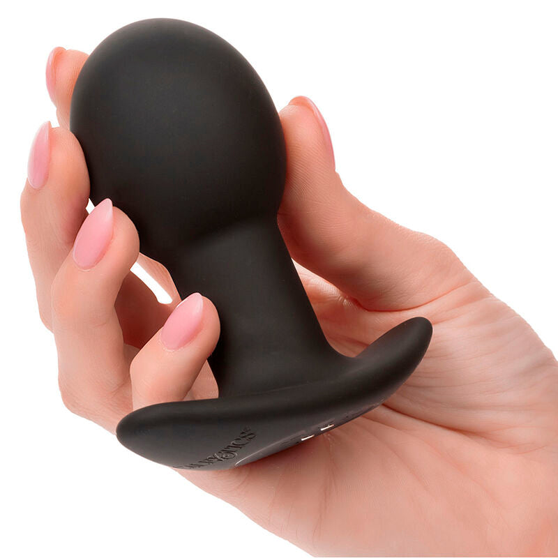 CalExotics Rock Bottom Anal Plug 10 Vibraciones Silicona Negro
