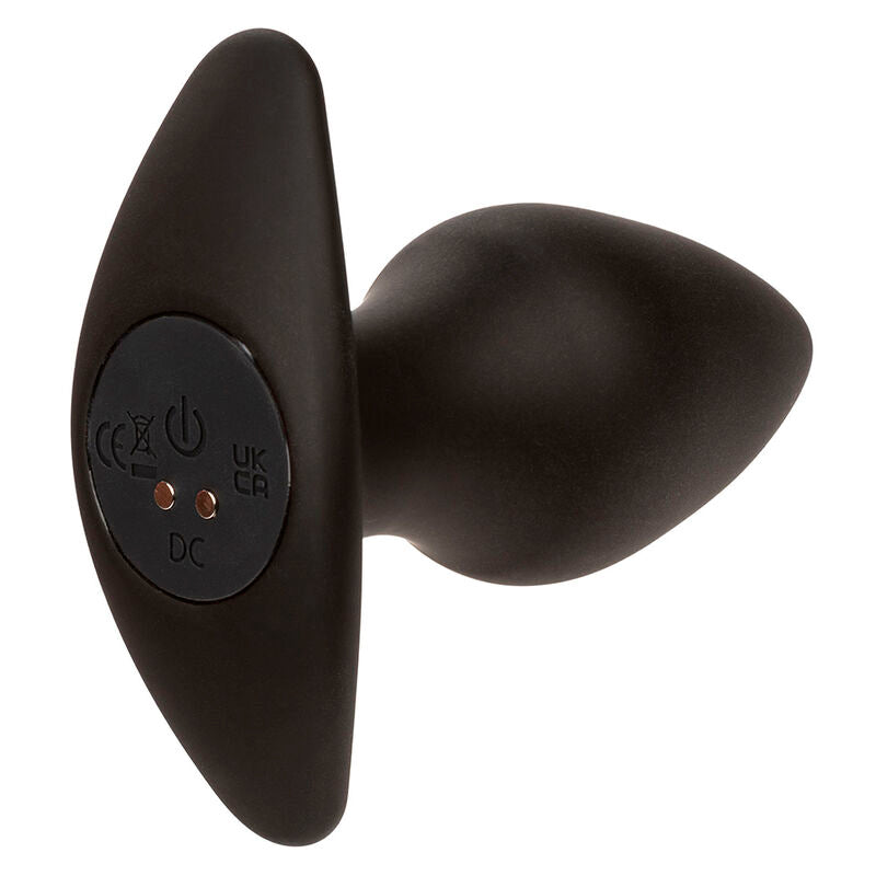 CalExotics Rock Bottom Perfect Anal Plug - 10 Vibraciones Silicona Negra