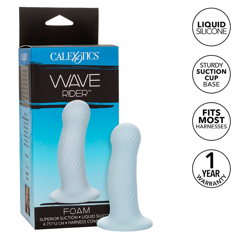 CalExotics Wave Rider Foam Anal Plug Blue