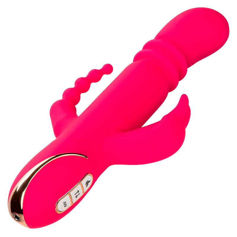 Jack Rabbit Fantasy Triple Heated Vibrator - Vibrador Rabbit Calefactor con Empuje