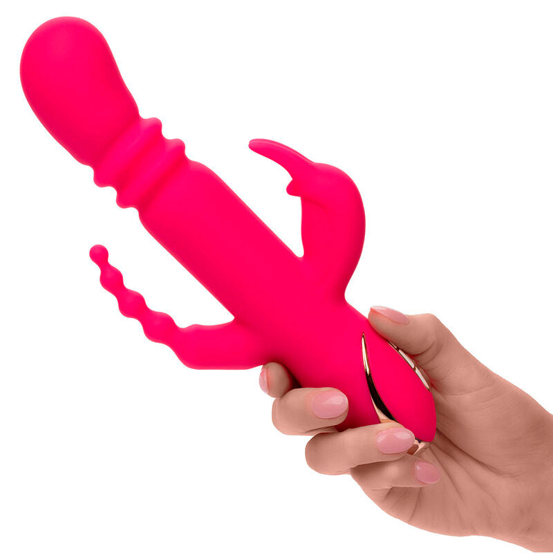 Jack Rabbit Fantasy Triple Heated Vibrator - Vibrador Rabbit Calefactor con Empuje