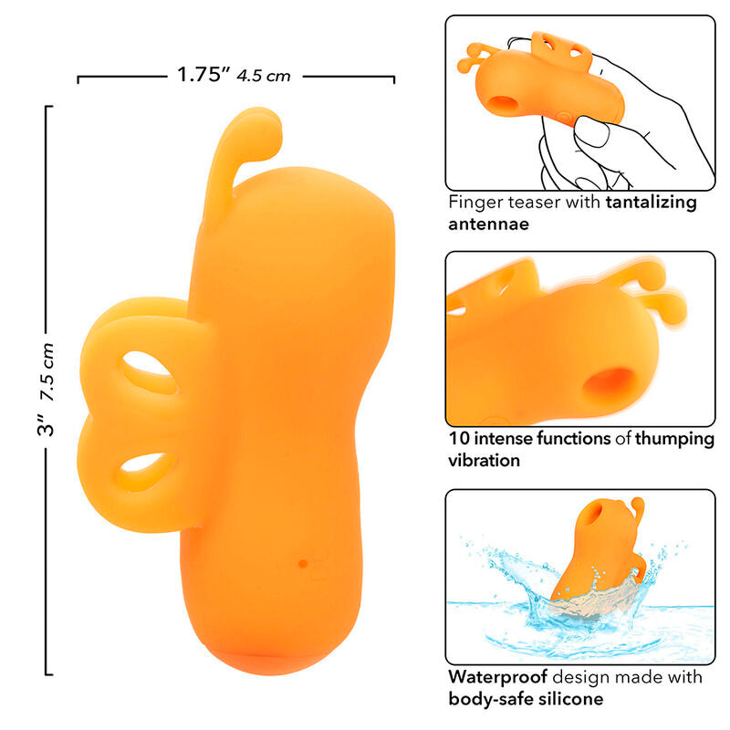 CalExotics Neon Vibes The Buzzing Vibe - Estimulador de Dedo Recargable 10 Vibraciones