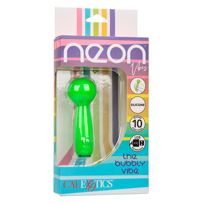 CalExotics Neon Vibes The Bubbly Vibe Mini Massager 10 Vibraciones Verde