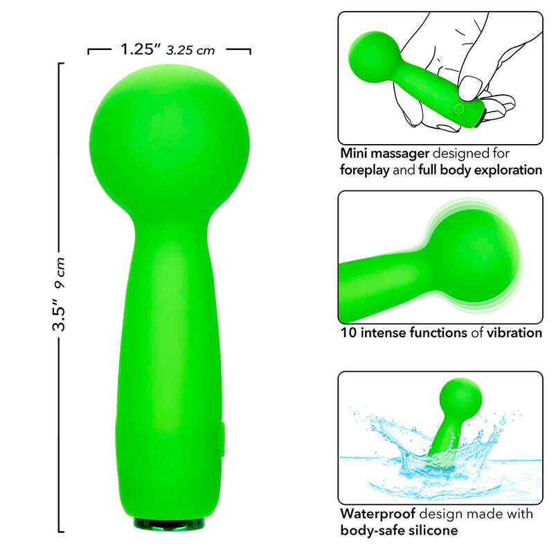 CalExotics Neon Vibes The Bubbly Vibe Mini Massager 10 Vibraciones Verde