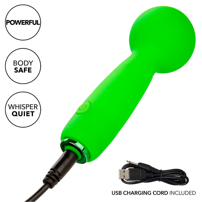 CalExotics Neon Vibes The Bubbly Vibe Mini Massager 10 Vibraciones Verde