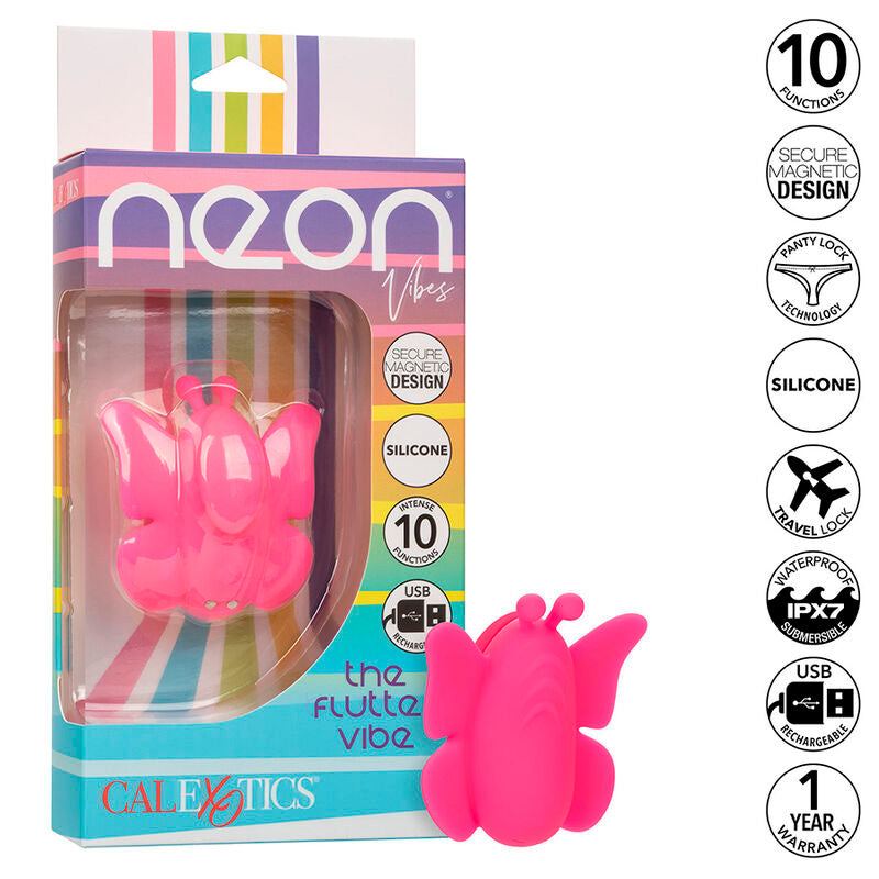 CalExotics Neon Vibes The Flutter Vibe Stimulator 10 Vibraciones Rosa