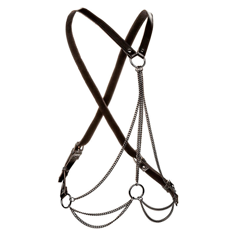 Euphoria Multichain Harness Premium - Arnés de Cuero Vegano con Cadenas