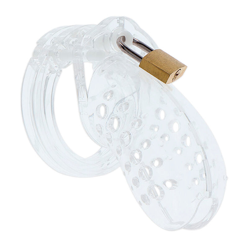 Hidden Desire Extreme Chastity Cock Cage Acrílico Ajustable Transparente