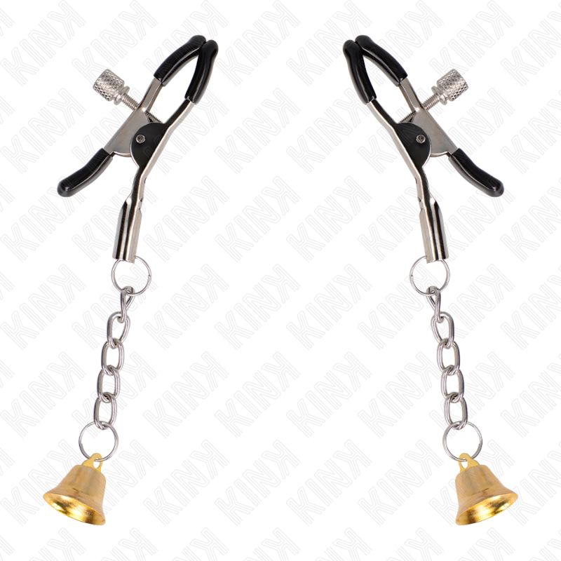 Pinzas para Pezones Kink Gold Bell Pendant 6 cm - Colgante Dorado