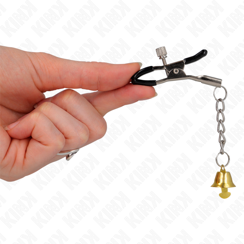 Pinzas para Pezones Kink Gold Bell Pendant 6 cm - Colgante Dorado