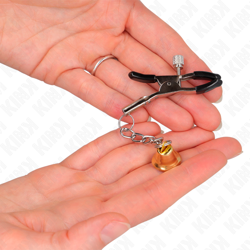 Pinzas para Pezones Kink Gold Bell Pendant 6 cm - Colgante Dorado