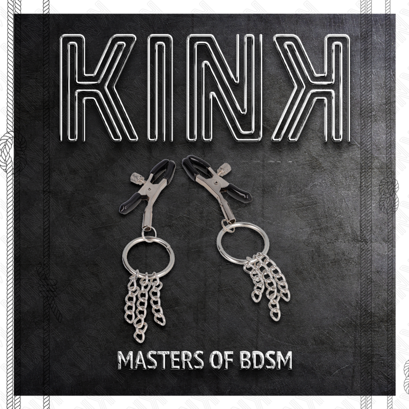 Kink O Ring Nipple Clamp with Chain Silver 6 cm