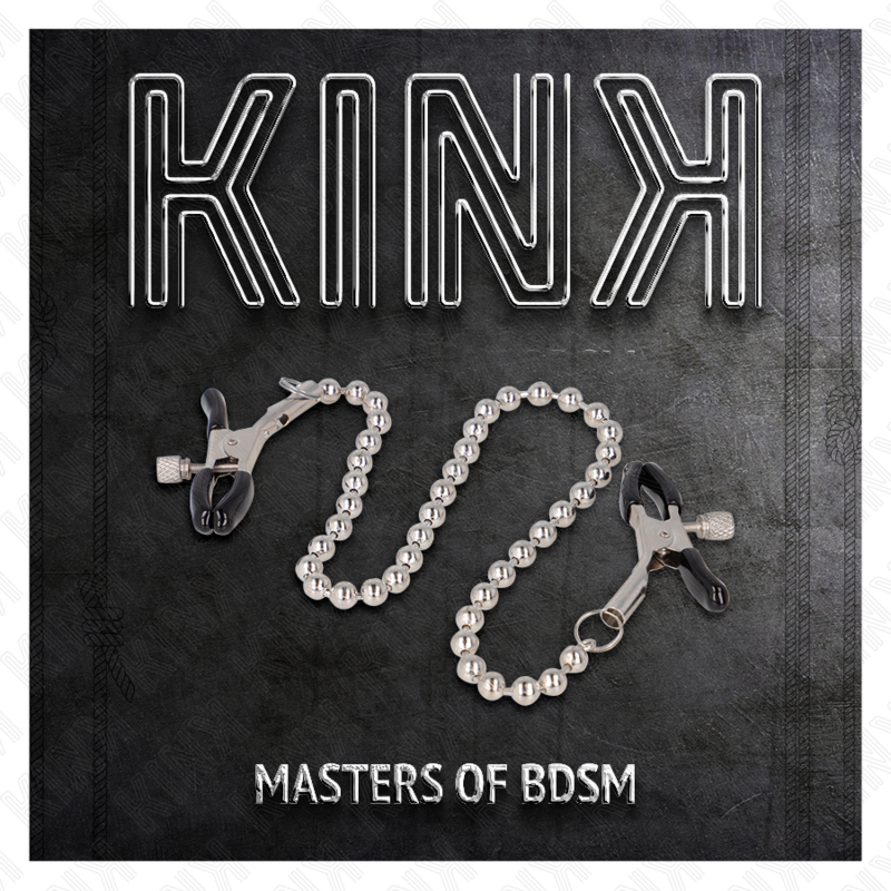 Pinzas para Pezones con Cadena de Cuentas 30 cm - KINK Nipple Grip