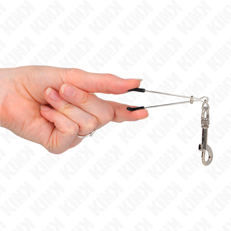 Kink Thin Hook Nipple Clamp Silver - Pinza de Pezón 7 cm