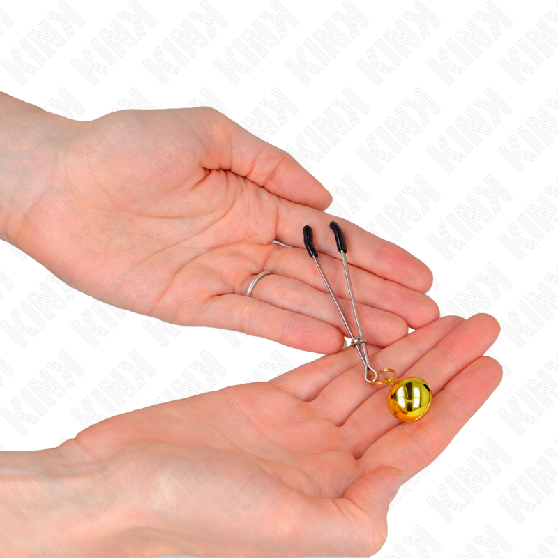 Kink Thin Bell Nipple Clamps Gold 7 cm - Pinzas de Estimulación