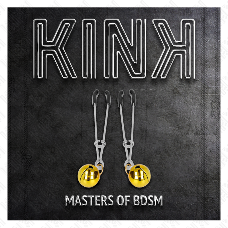 Kink Thin Bell Nipple Clamps Gold 7 cm - Pinzas de Estimulación
