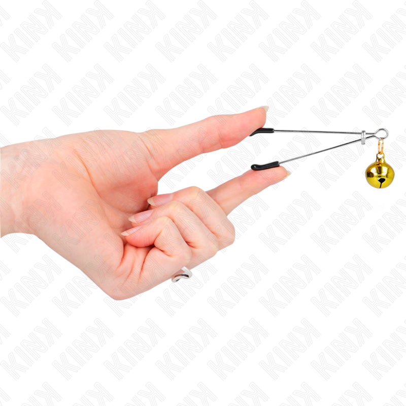Kink Thin Bell Nipple Clamps Gold 7 cm - Pinzas de Estimulación