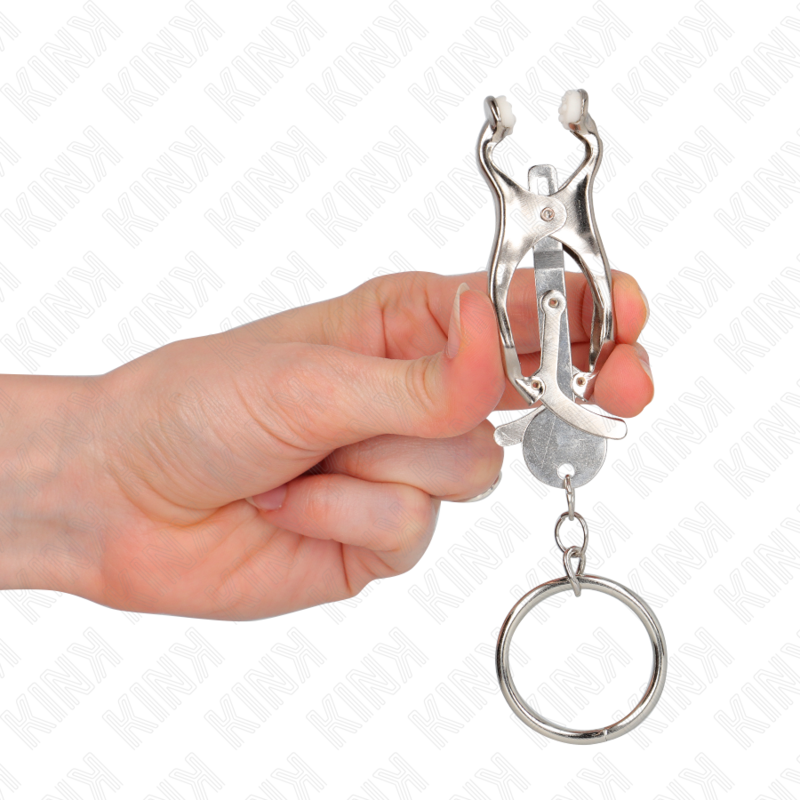 Pinzas Clover Japonesas con Anillo O - Acero Inoxidable Plateado
