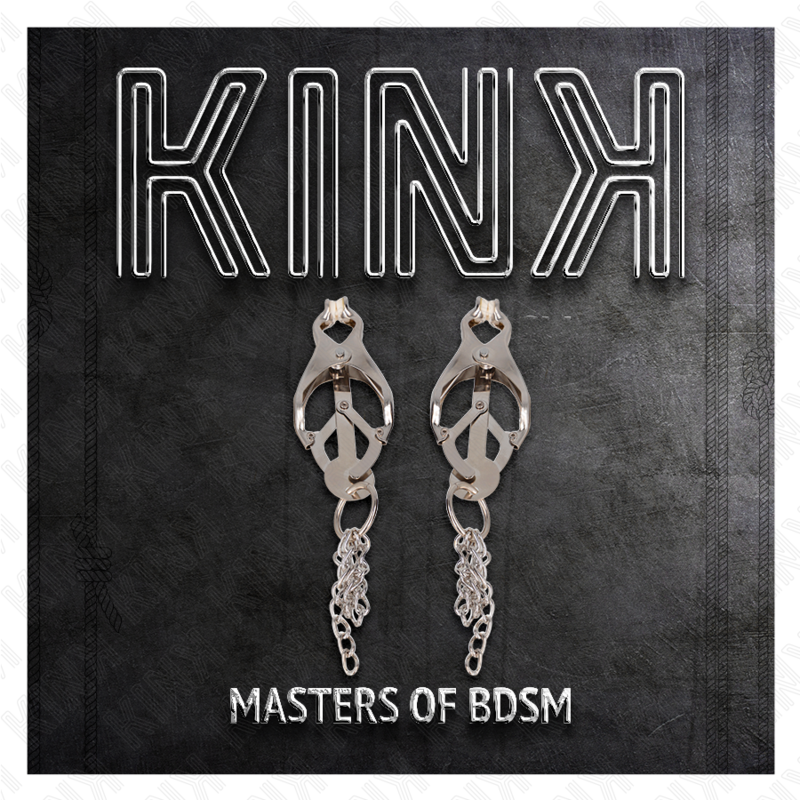 Pinzas Japonesas para Pezones Clover con Cadenas - Kink Nipple Grip