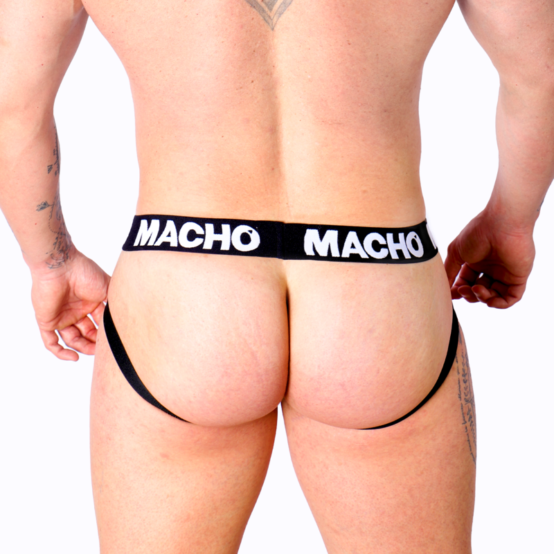 Macho MX25NC Jock Black Leather - Talla S