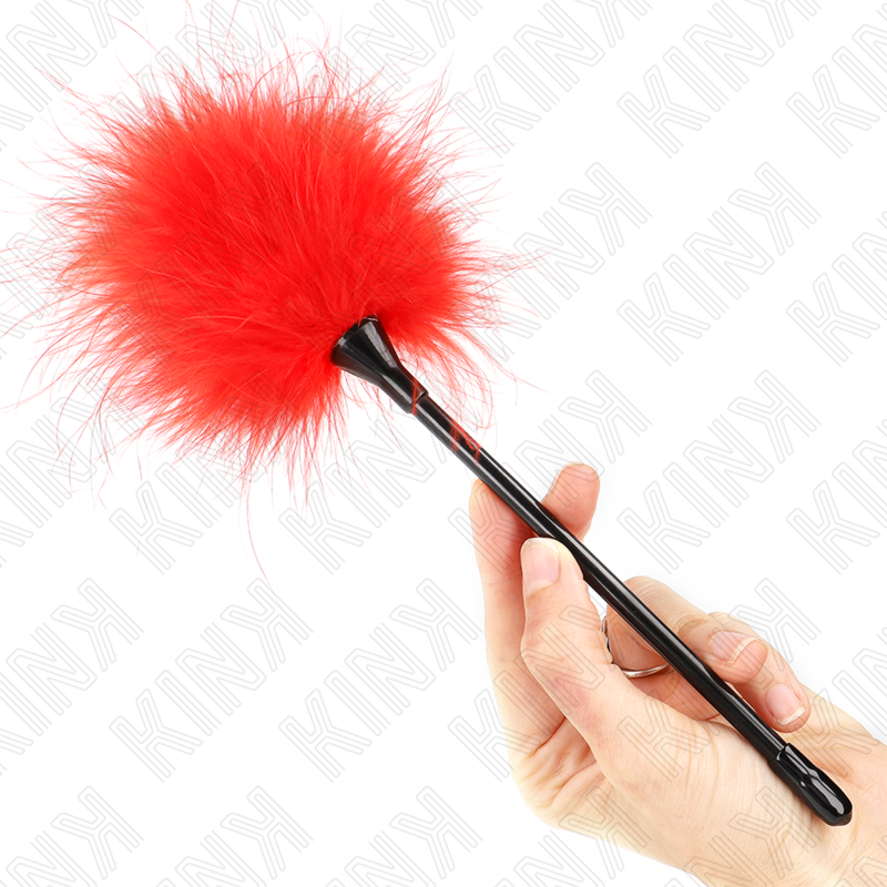 Kink Red Tickle Feathers - Varita de Plumas para Juegos Íntimos 27 cm