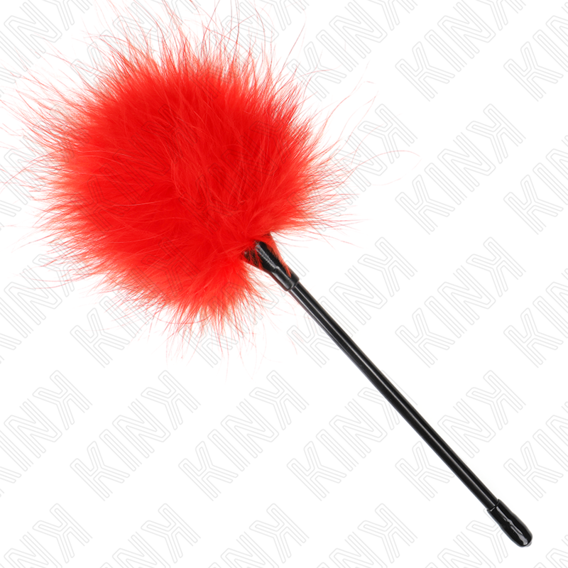 Kink Red Tickle Feathers - Varita de Plumas para Juegos Íntimos 27 cm