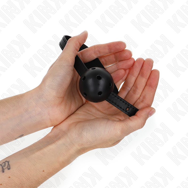 Kink Simplicity Black Breathable Ball Gag - Silicona 4.5 cm