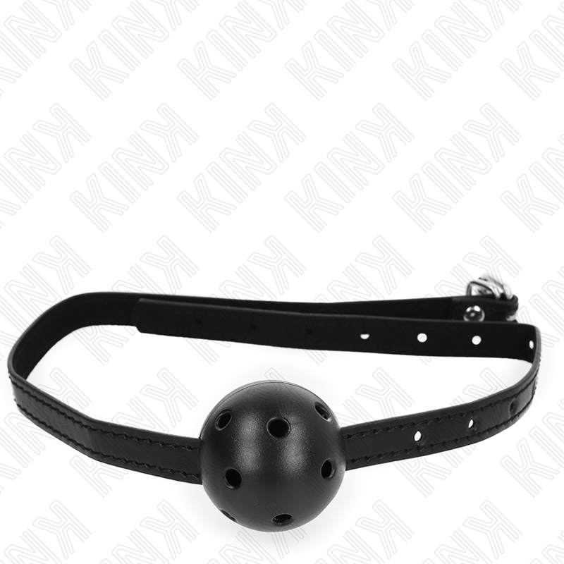 Kink Simplicity Black Breathable Ball Gag - Silicona 4.5 cm