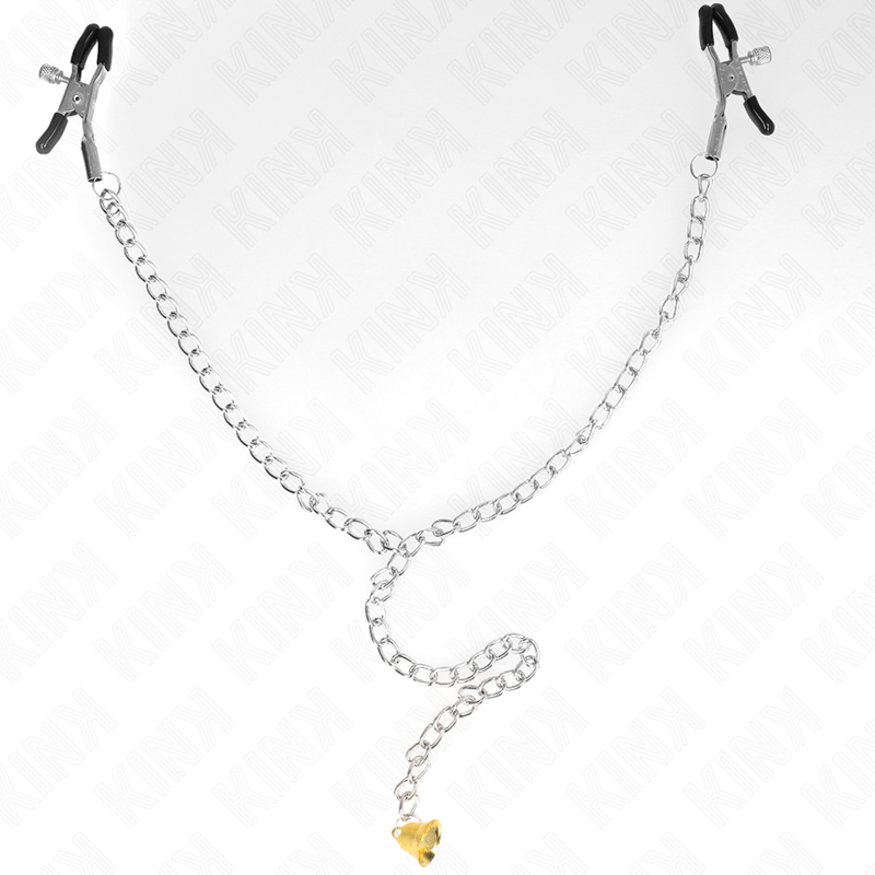Pinzas para Pezones con Cadena y Colgante Cuerno - 30 cm