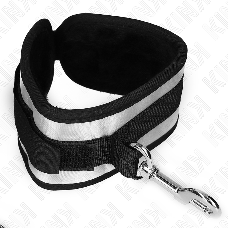 Muñequeras Neopreno Gris KINK - Bondage 23x5 cm