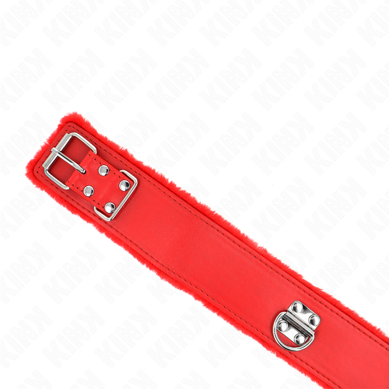 Collar Kink con Correa 116 cm Tachuelas Plateadas Rojo Ajustable 40-48 cm
