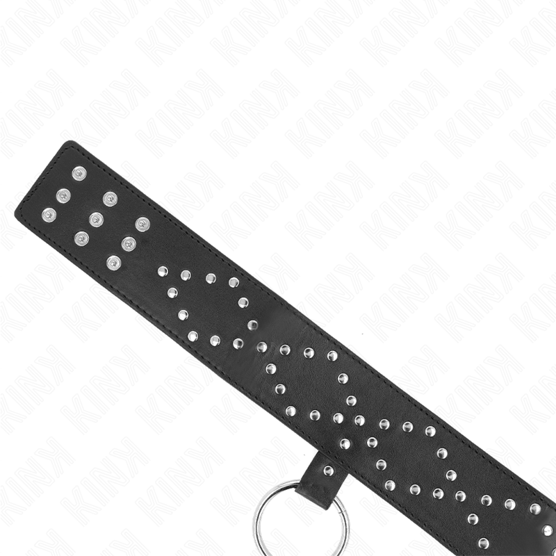 Collar KINK Modelo 3 con Correa de 65 cm - Ajustable 36-43 cm con Tachuelas Plateadas