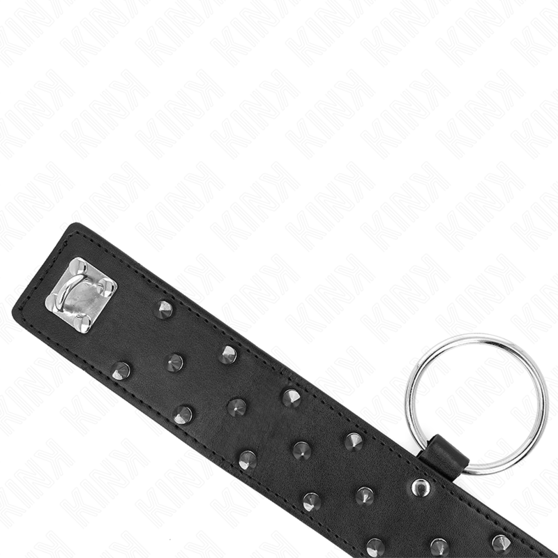Collar KINK Model 5 con Correa Ajustable - Tachuelas Plateadas 65 cm