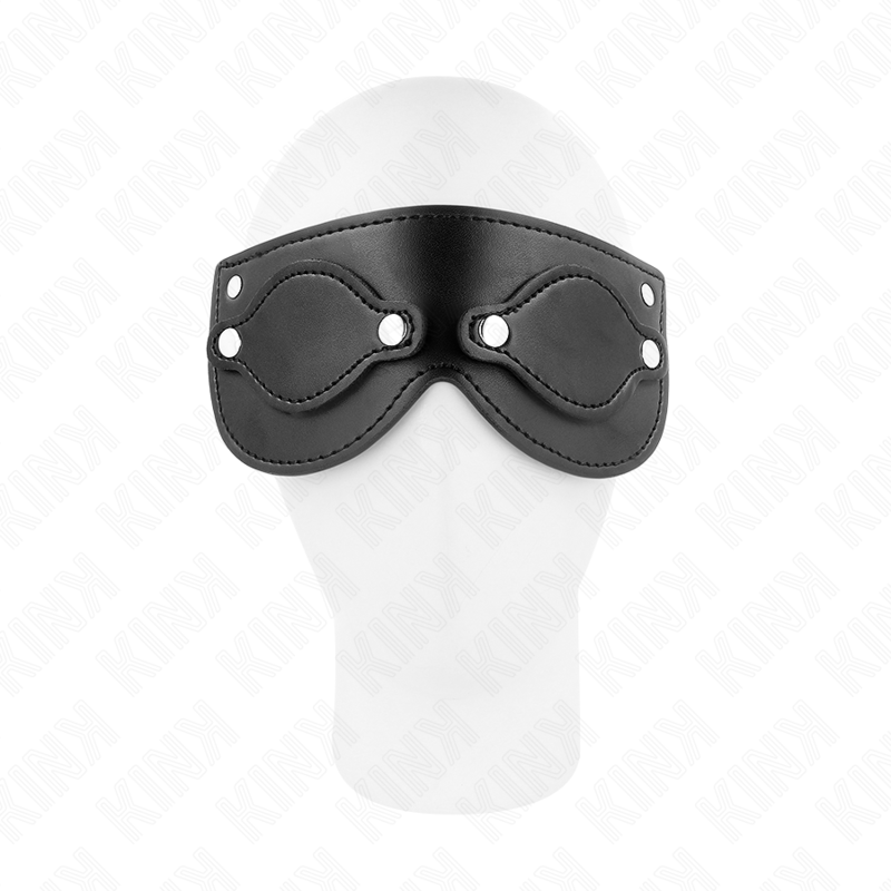 Máscara de Cuero Sintético KINK con Cubiertas Oculares Desmontables