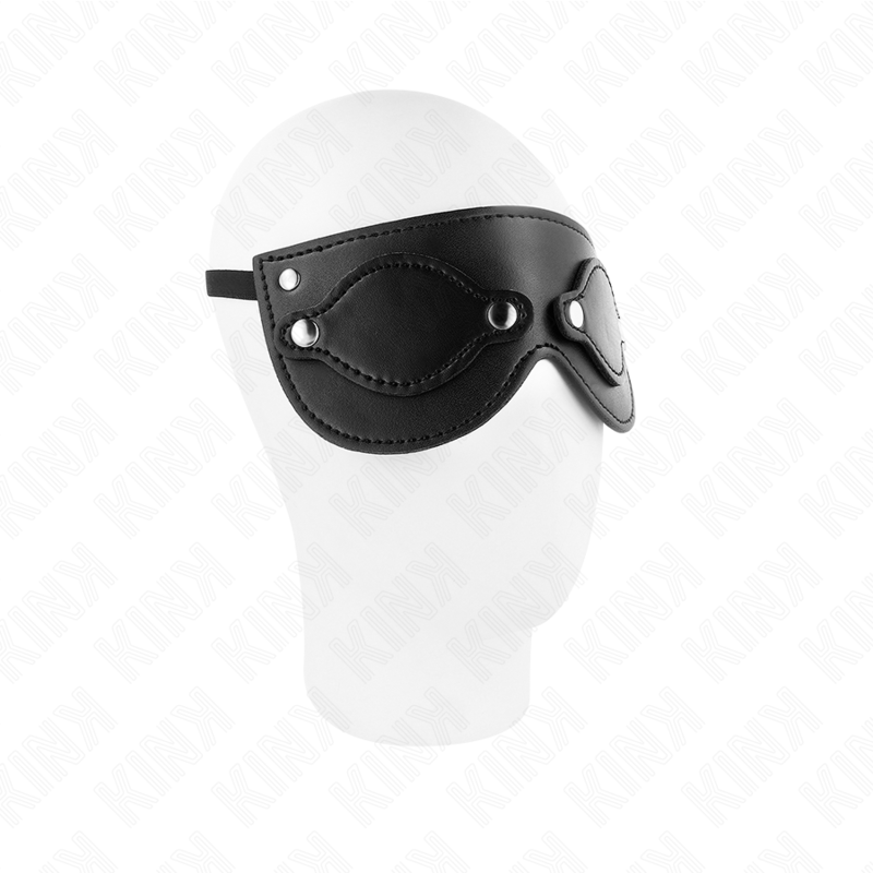 Máscara de Cuero Sintético KINK con Cubiertas Oculares Desmontables