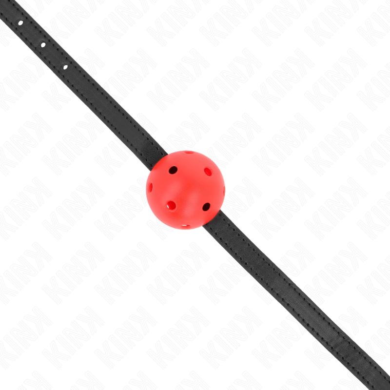 Kink Simplicity Red Breathable Ball Gag - Silicona Suave 4.5 cm