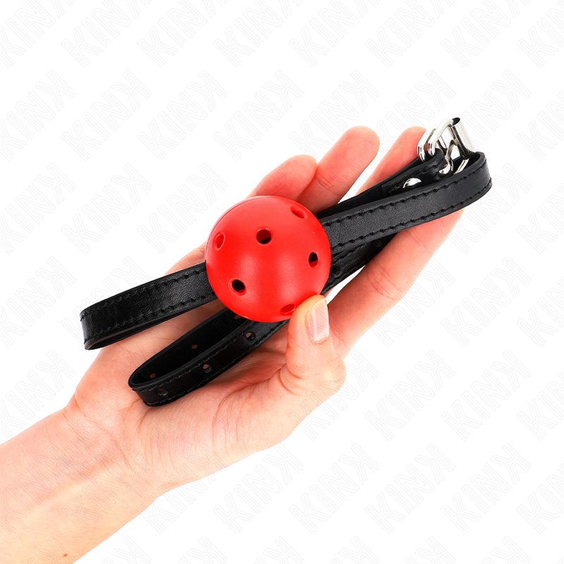 Kink Simplicity Red Breathable Ball Gag - Silicona Suave 4.5 cm