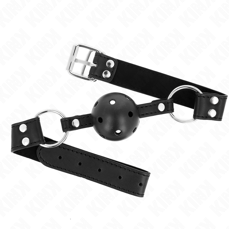 Mordaza de Bola Transpirable 4 cm KINK - Silicona Ajustable 42-58 cm