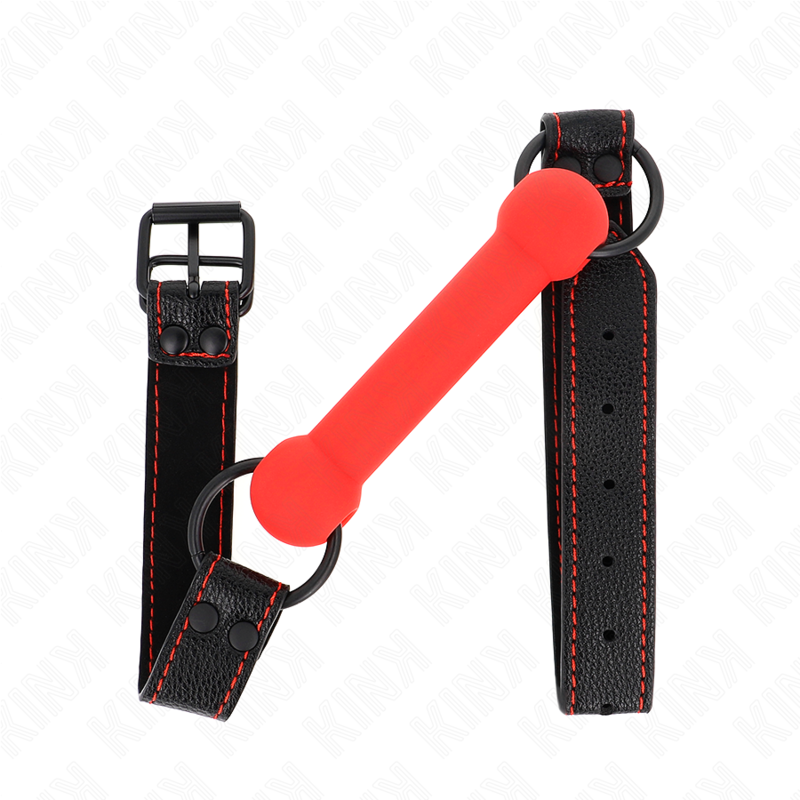 Kink Bone Gag con Correa Roja Ajustable 41-57 cm