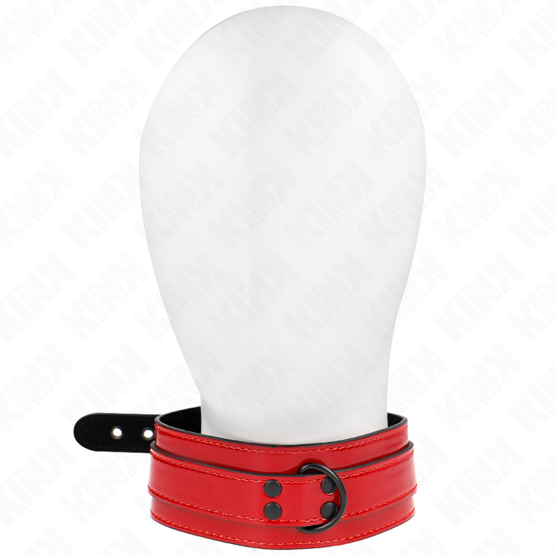 Collar Ajustable KINK Wine Red - Bondage Ergonómico 37.5-49.5 cm