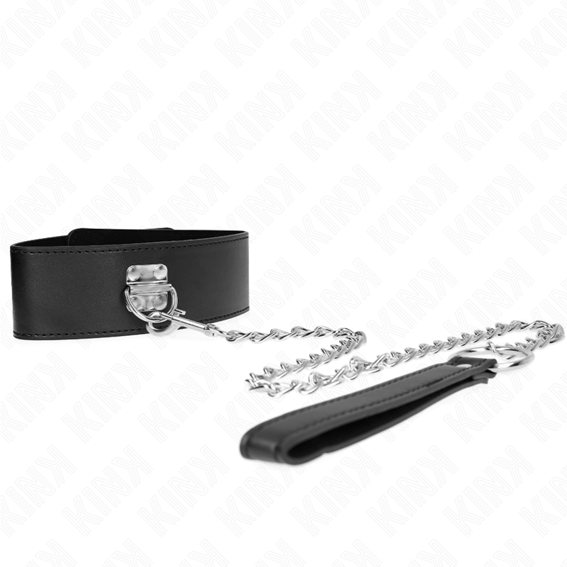 Collar con Correa Ajustable KINK - 65 cm Modelo 3 Negro