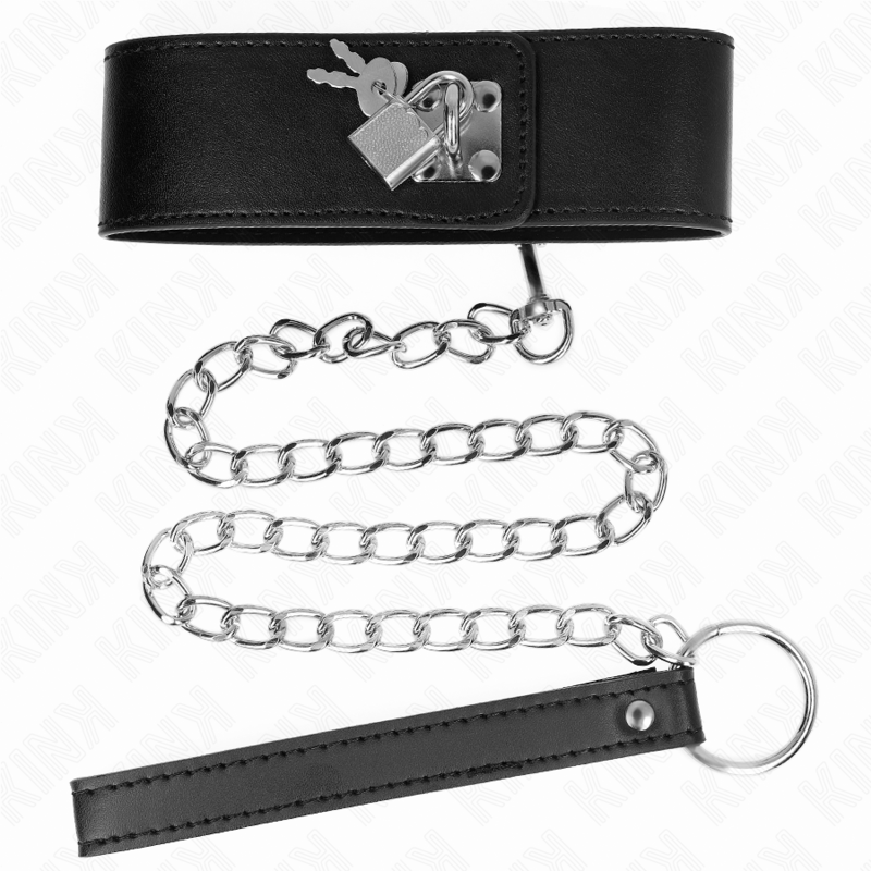 Collar con Correa Ajustable KINK - 65 cm Modelo 3 Negro