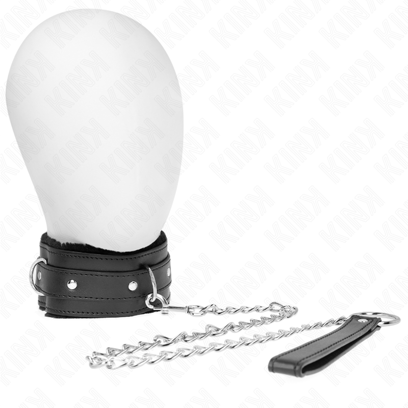 Collar con Correa KINK 65 cm Negro - Restricciones Ajustables 36-42 cm