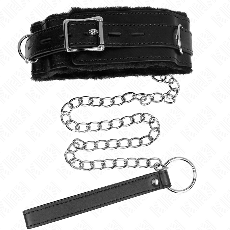 Collar con Correa KINK 65 cm Negro - Restricciones Ajustables 36-42 cm