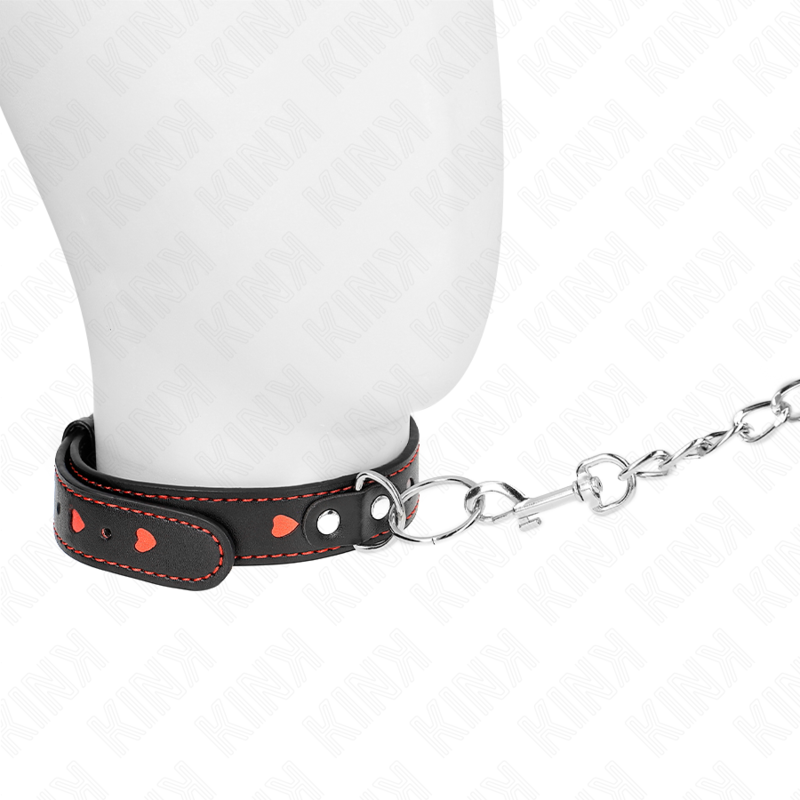 Collar KINK con Correa 65 cm y Detalles de Corazón