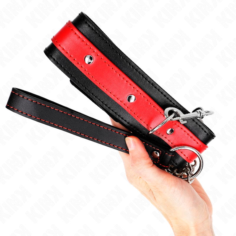 Collar KINK con Correa Roja Ajustable 65 cm - Diseño Premium SM
