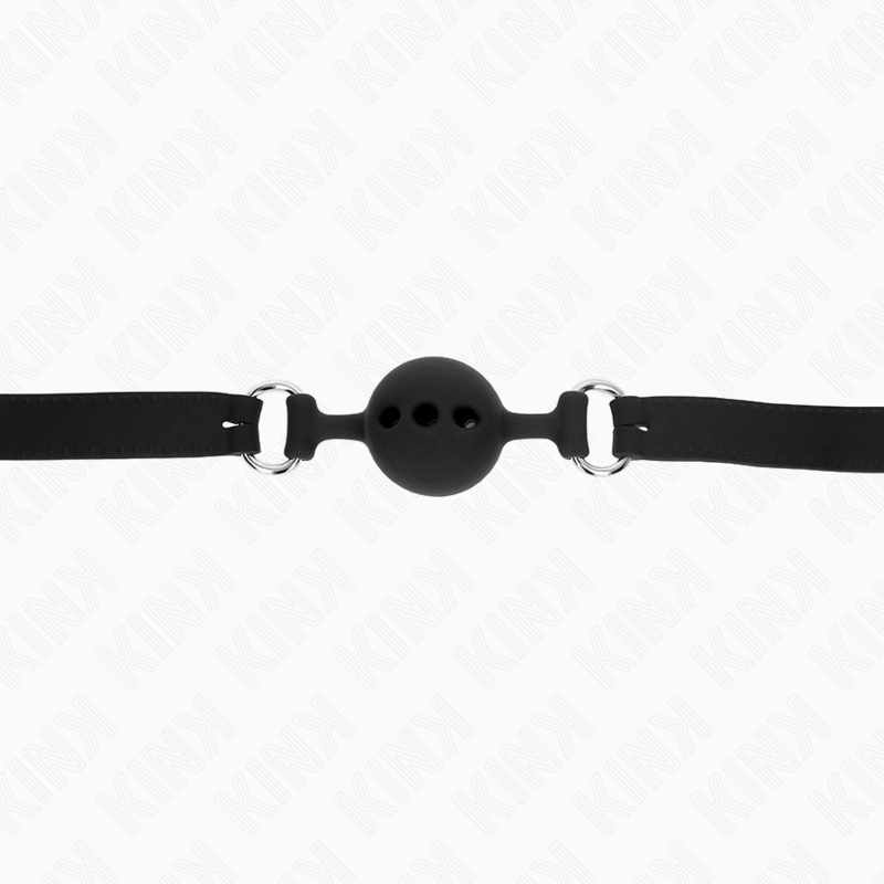 Mordaza de Bola Silicona KINK Talla S - Ajustable 35-51 cm Negro