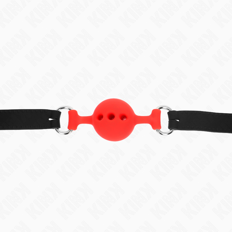 Mordaza de Bola Silicona KINK Talla S - Ajustable 35-51 cm Roja